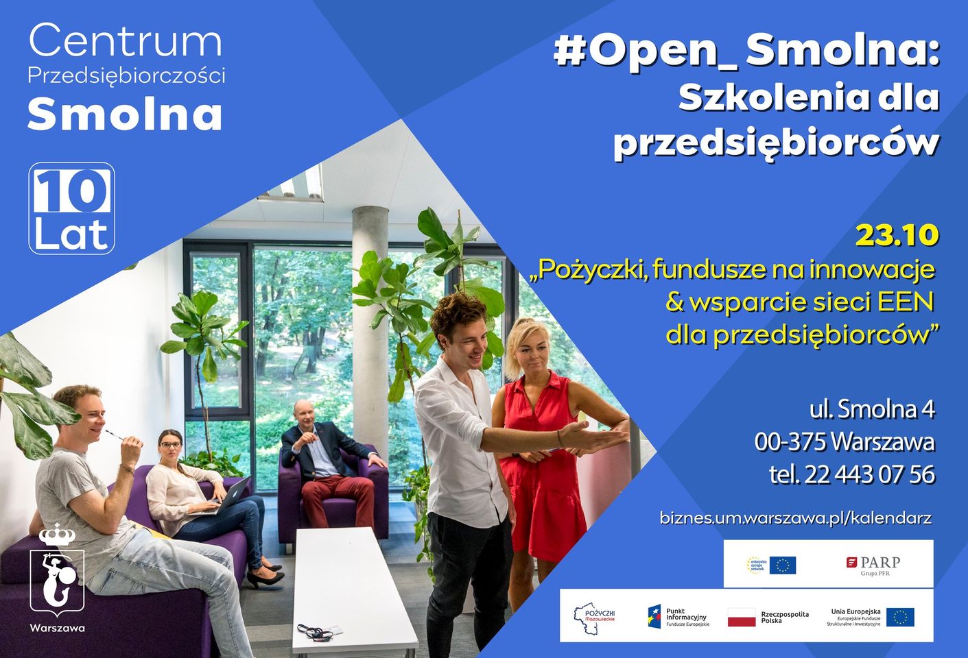 Open_Smolna - plakat informacyjny o spotkaniu dla przedsiębiorców 23 października 2023