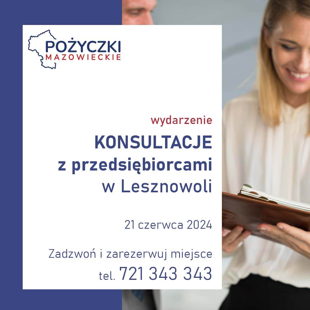 Konsultacje dla przedsiębiorców w Lesznowoli 21 czerwca