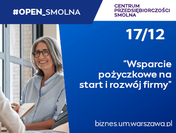 Szkolenie dla przedsiębiorców w Centrum Przedsiębiorczości Smolna - 17 grudnia